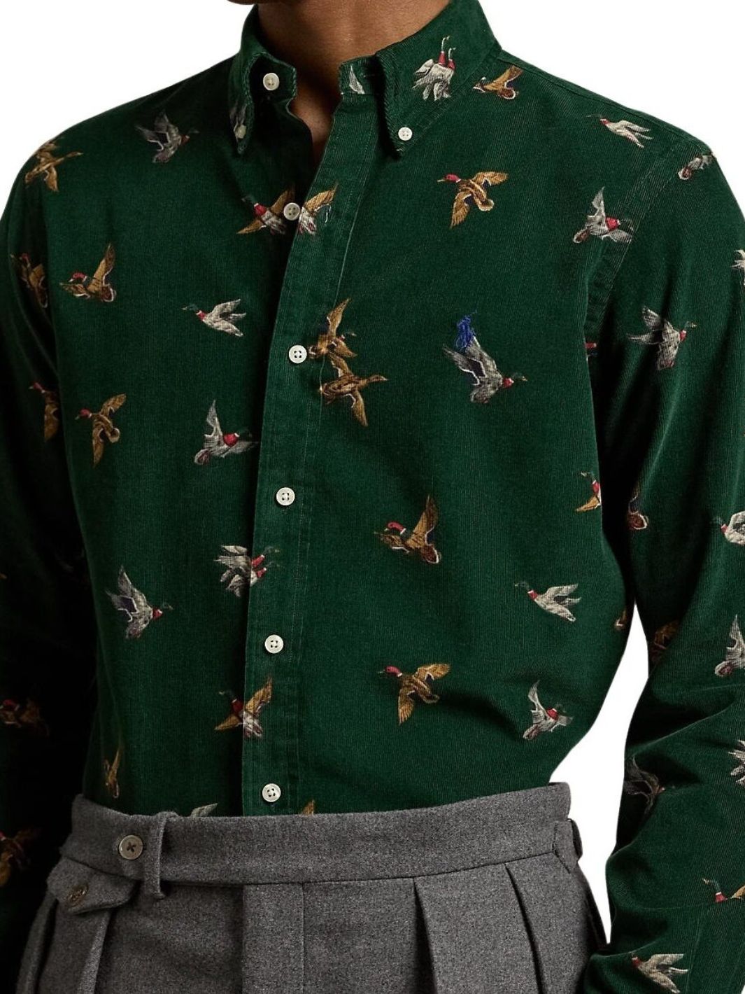 Polo Ralph Lauren Shirts Skjorte | Classic Cord Shirt Green Duck