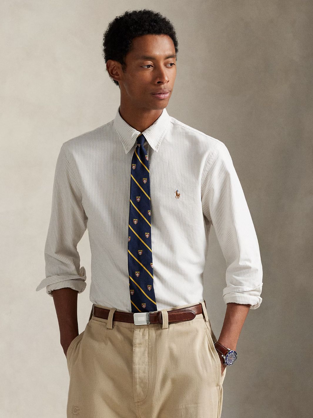 Polo Ralph Lauren Shirts Skjorte | Custom Fit Oxford Beige/White