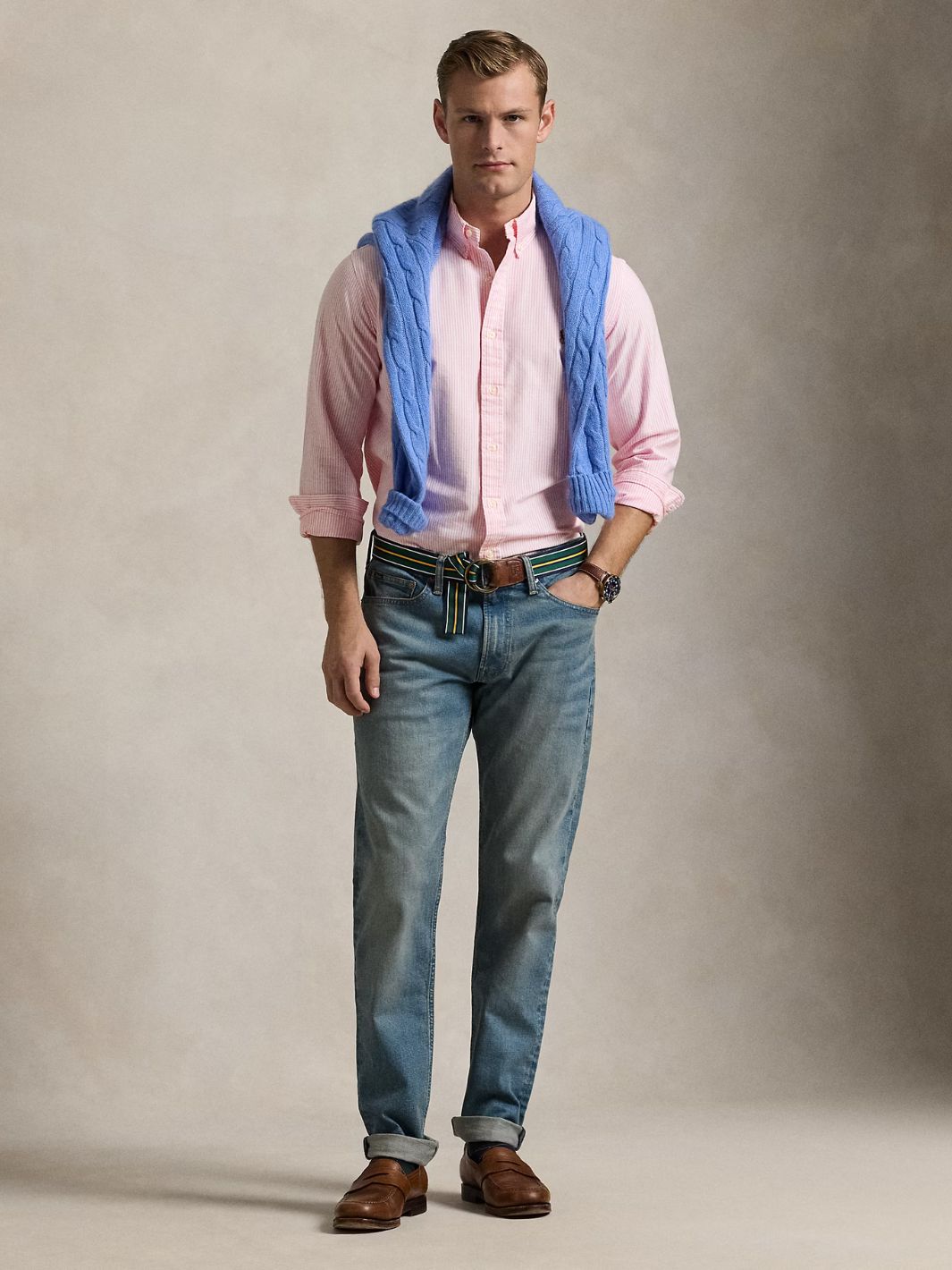 Polo Ralph Lauren Shirts Skjorte | Custom Fit Oxford Pink Stripes