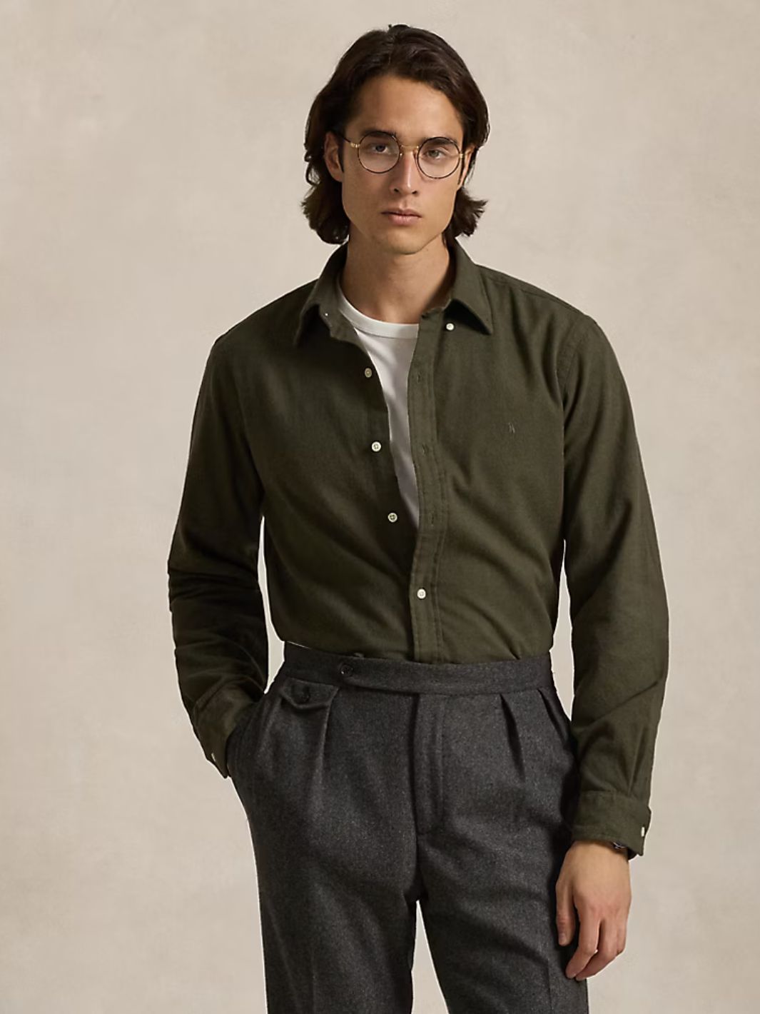 Polo Ralph Lauren Shirts Skjorte | Shirt Brushed Flannel Ranger Green