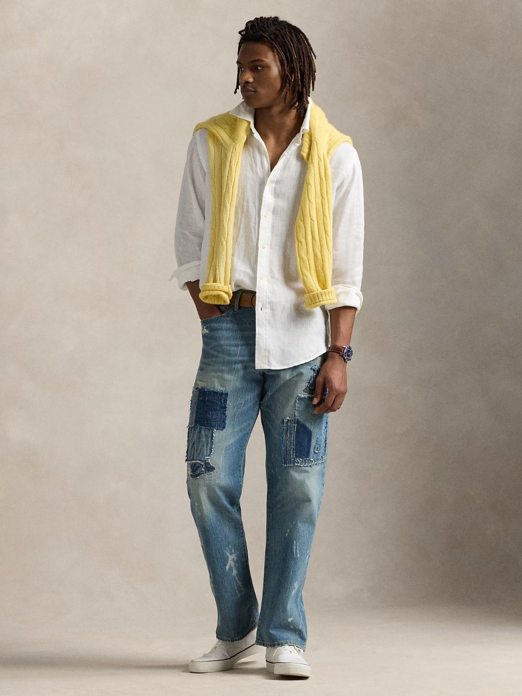 Polo Ralph Lauren Shirts Skjorte | Slim Fit Linen Shirt Ceramic White