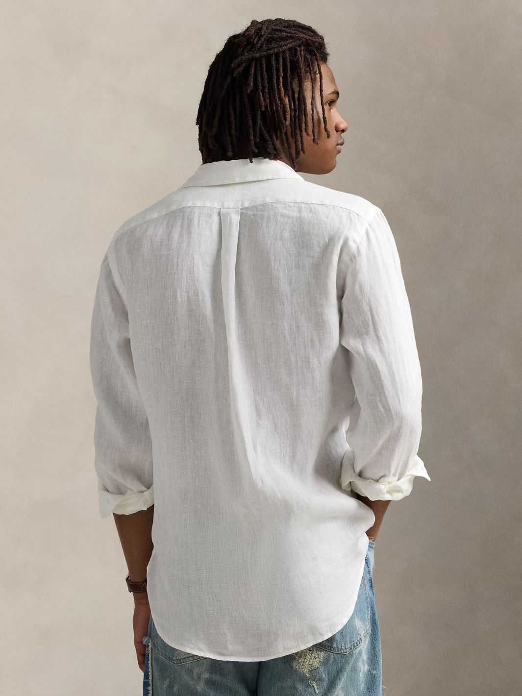 Polo Ralph Lauren Shirts Skjorte | Slim Fit Linen Shirt Ceramic White