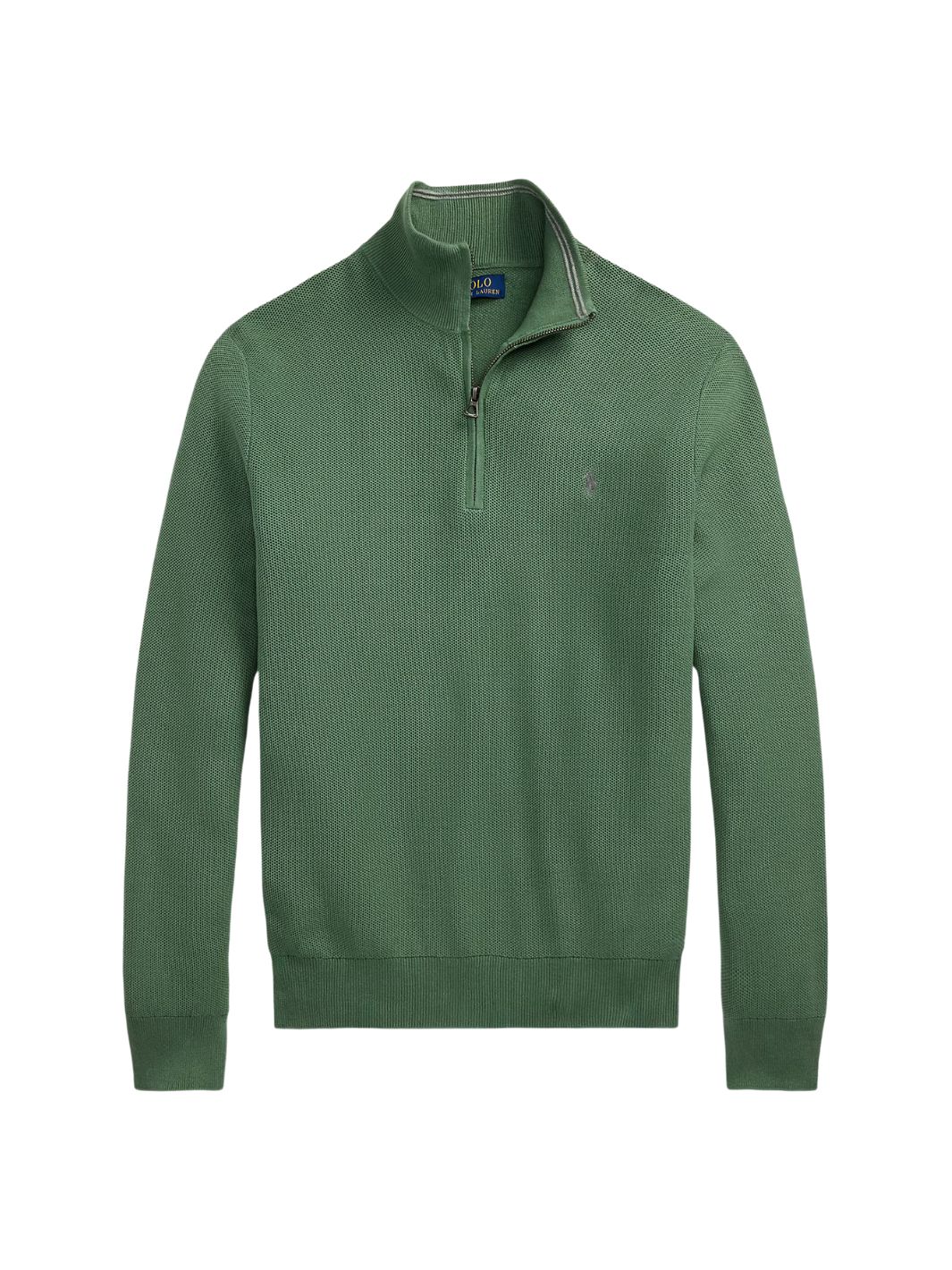 Polo Ralph Lauren Sweaters Genser | Half-Zip Neck Stripe Cotton Green