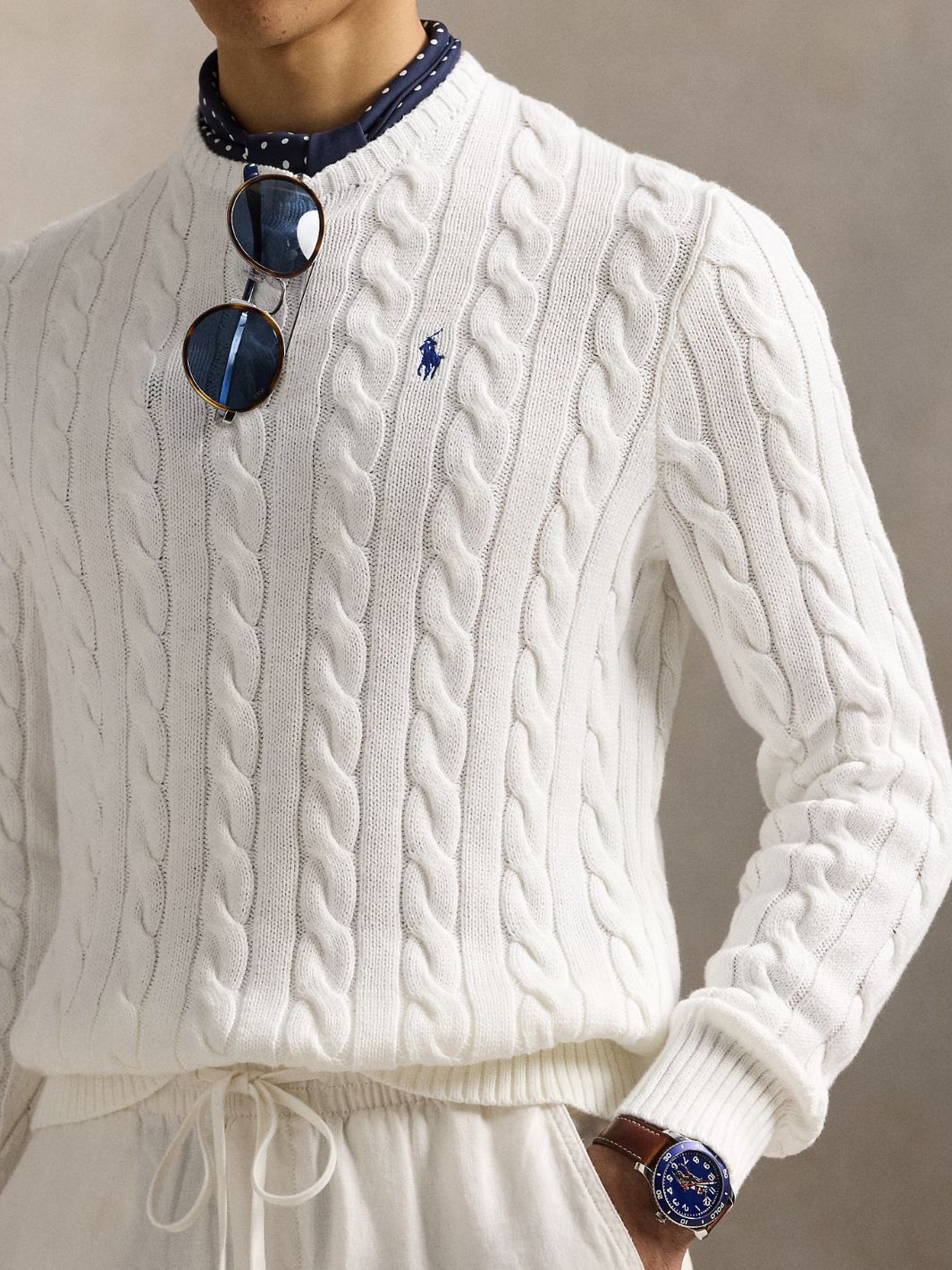 Polo Ralph Lauren Sweaters Genser | LS Driver Pullover White
