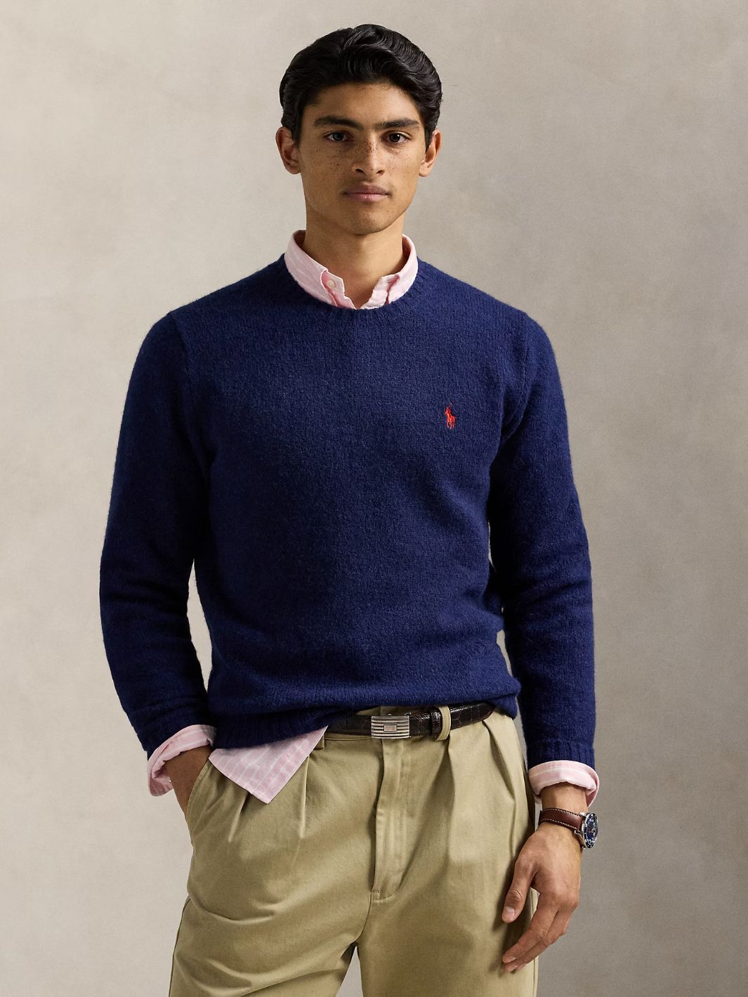 Polo Ralph Lauren Sweaters Genser | Textured Crewneck Jumper Navy