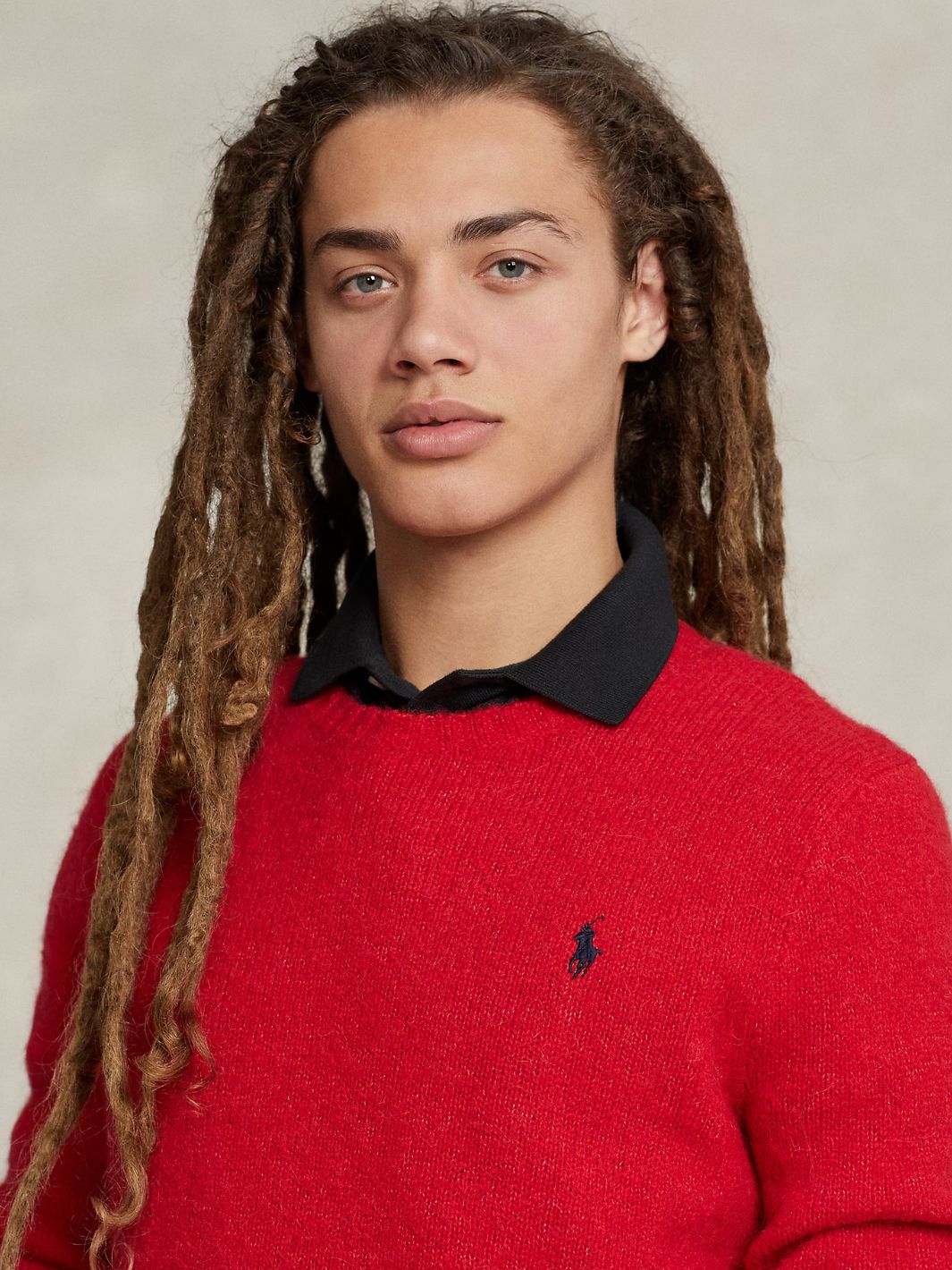 Polo Ralph Lauren Sweaters Genser | Textured Crewneck Jumper RL Red
