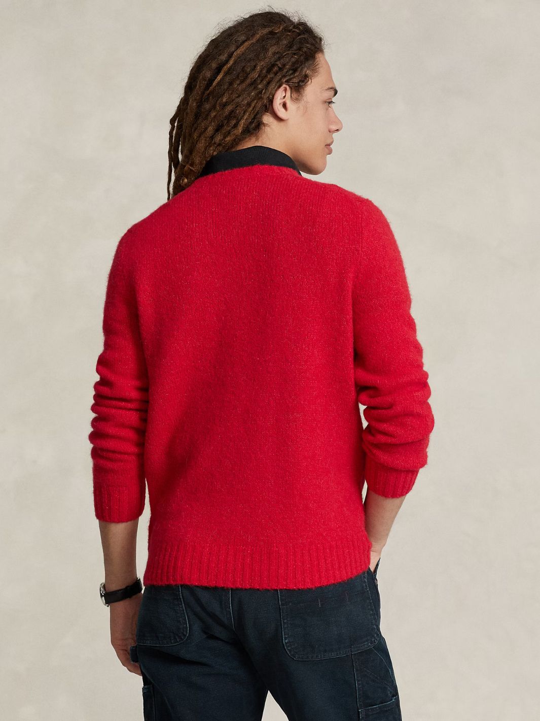 Polo Ralph Lauren Sweaters Genser | Textured Crewneck Jumper RL Red