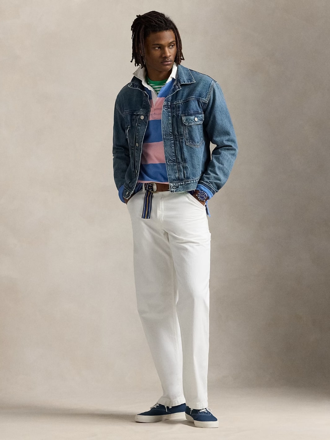 Polo Ralph Lauren Sweaters Genser | The Iconic Rugby Shirt Garden Pink/Blue