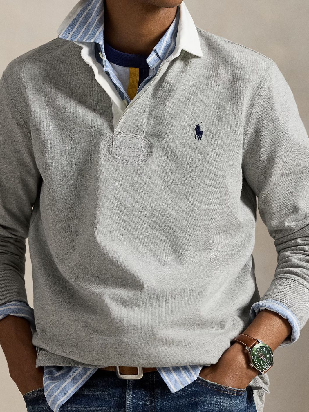 Polo Ralph Lauren Sweaters Genser | The Iconic Rugby Shirt Grey