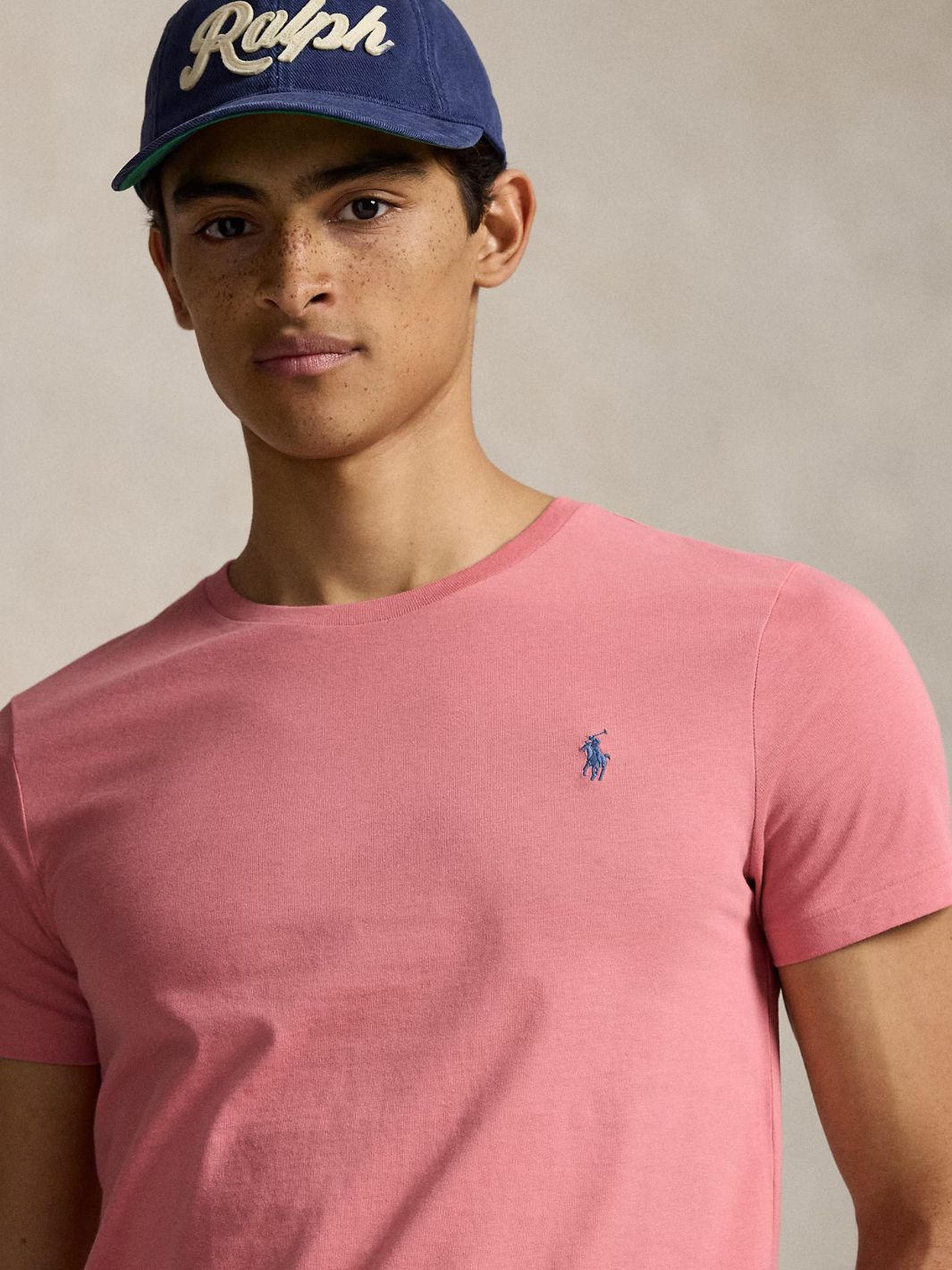 Polo Ralph Lauren Tees & Longsleeves T-Skjorte | Custom Slim Fit Jersey Crewneck T-Shirt Rose