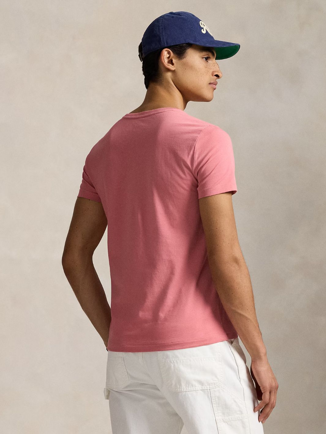 Polo Ralph Lauren Tees & Longsleeves T-Skjorte | Custom Slim Fit Jersey Crewneck T-Shirt Rose