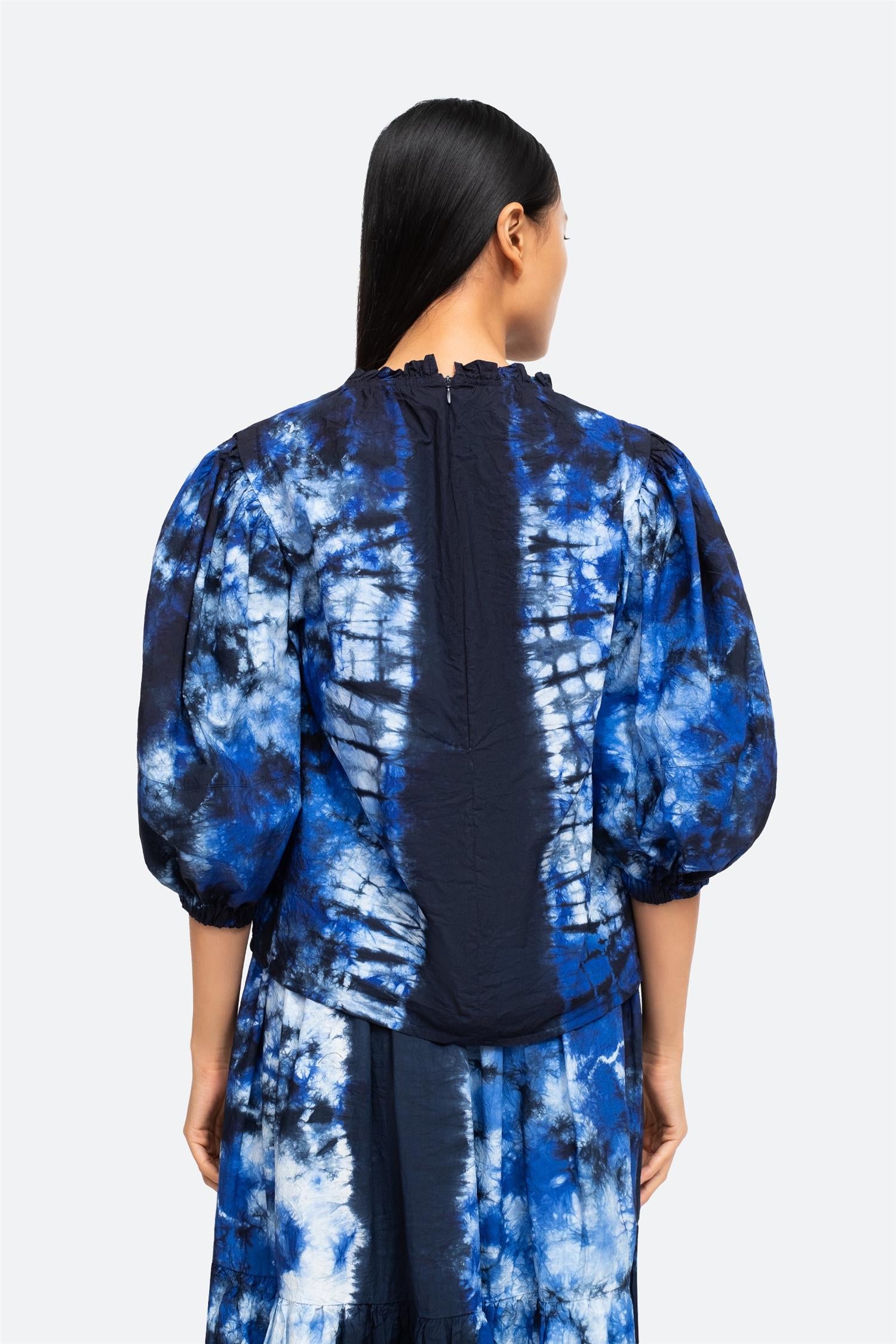 Sea NY Blouses Celestia Tie Dye Puff Top