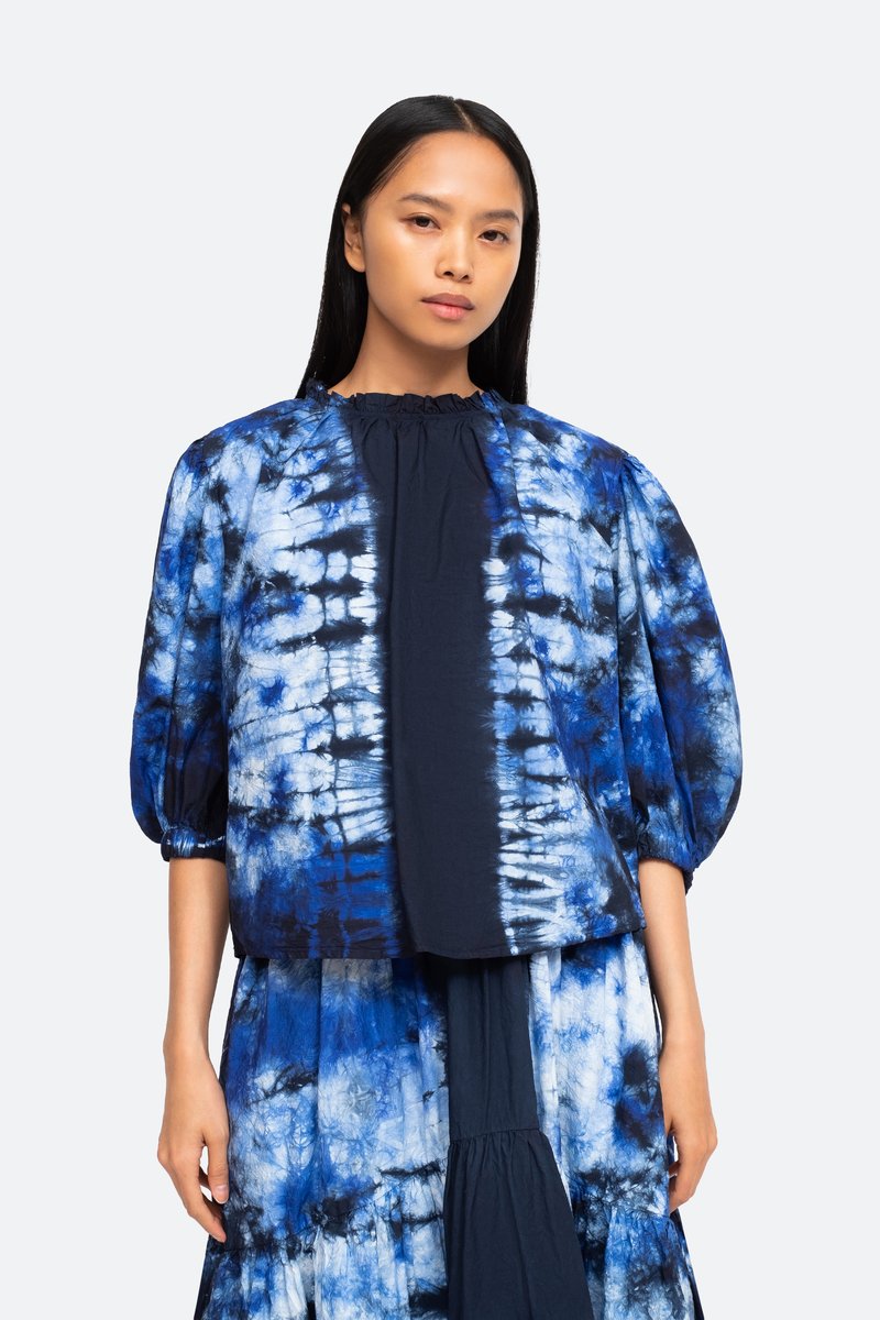Sea NY Tops Celestia Tie Dye Puff Top