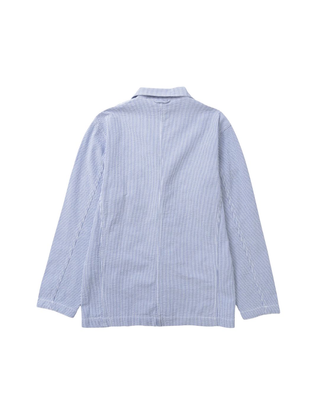 Service Works Jackets Jakke | Seersucker Server Suit Jacket Navy Stripe