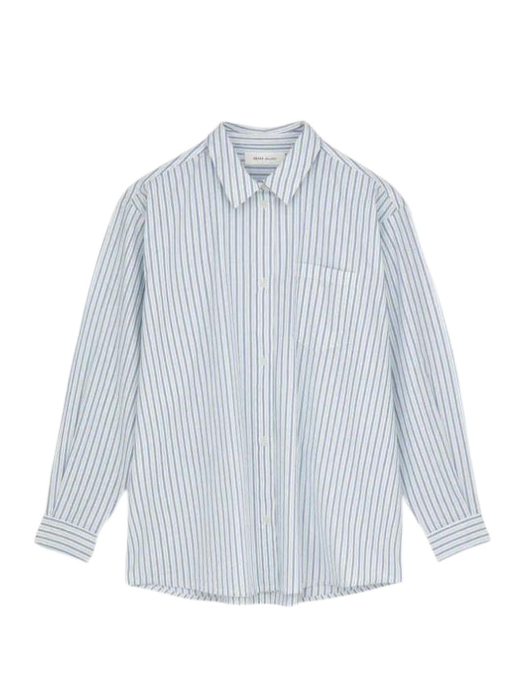 Skall Studio Shirts Skjorte | Edgar Shirt Blue/White Stripe