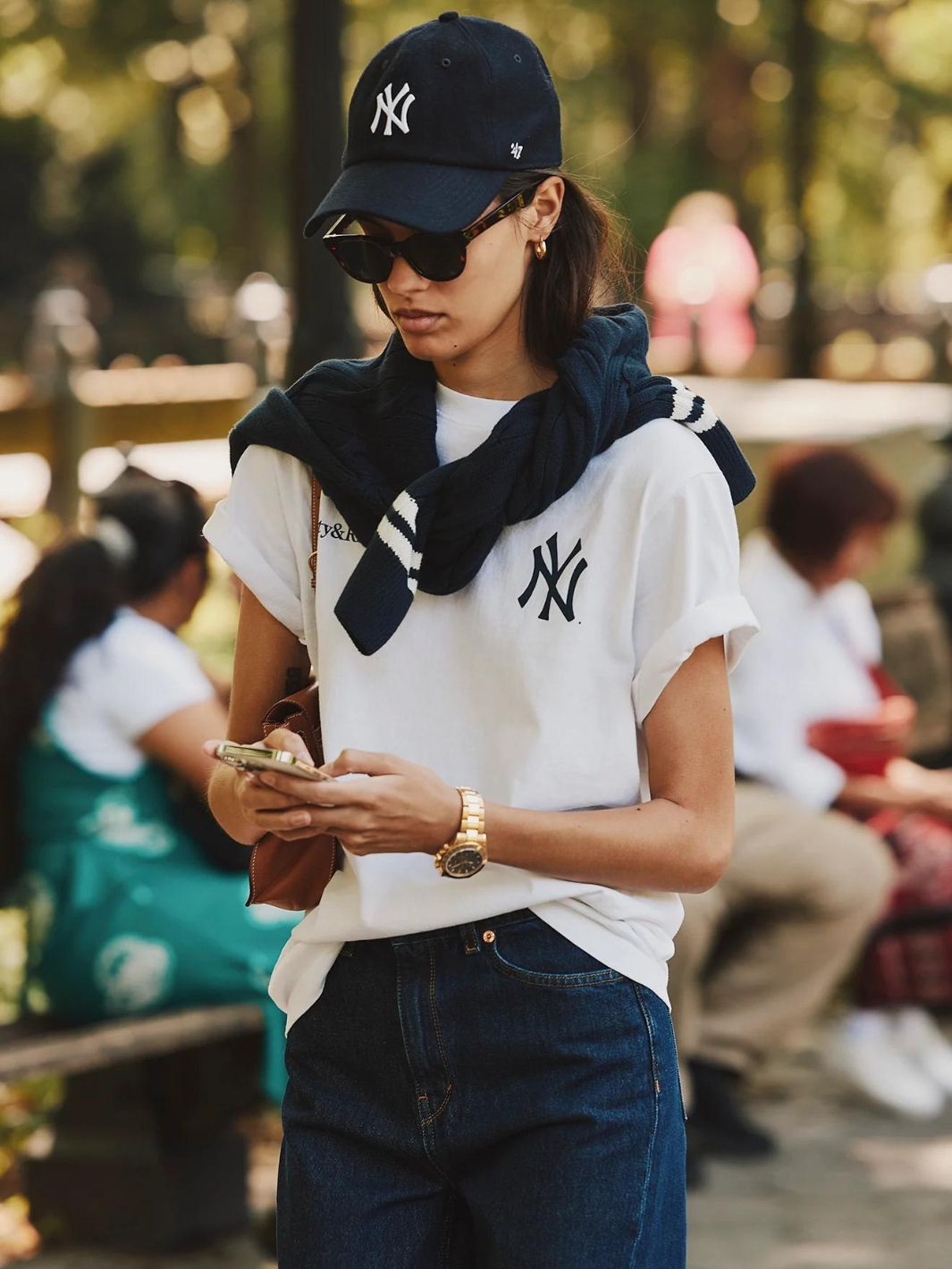 Sporty & Rich Accessories Cap | Yankees Serif Wool Hat
