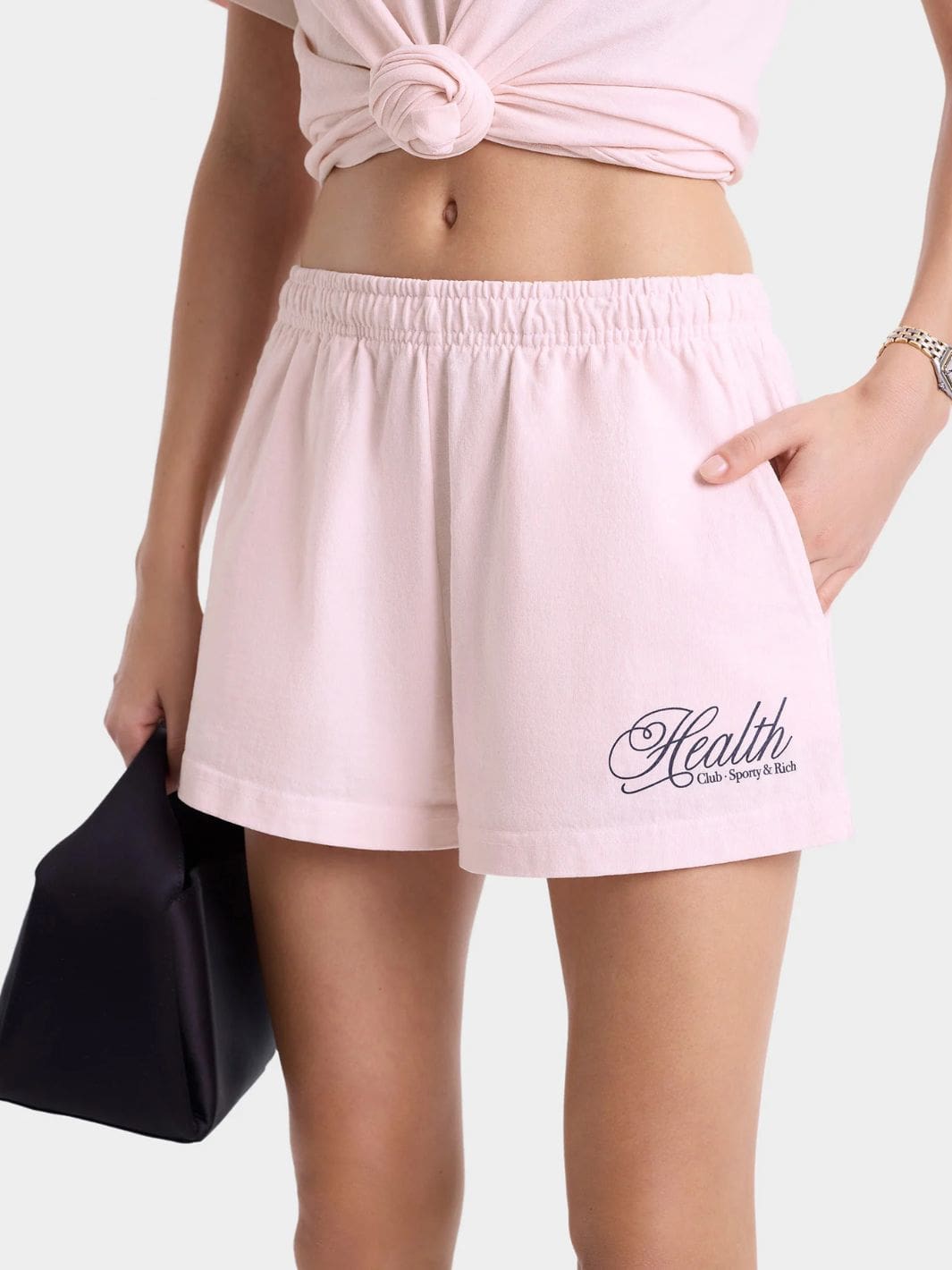 Sporty & Rich Shorts Shorts | Health Script Disco Short Pink