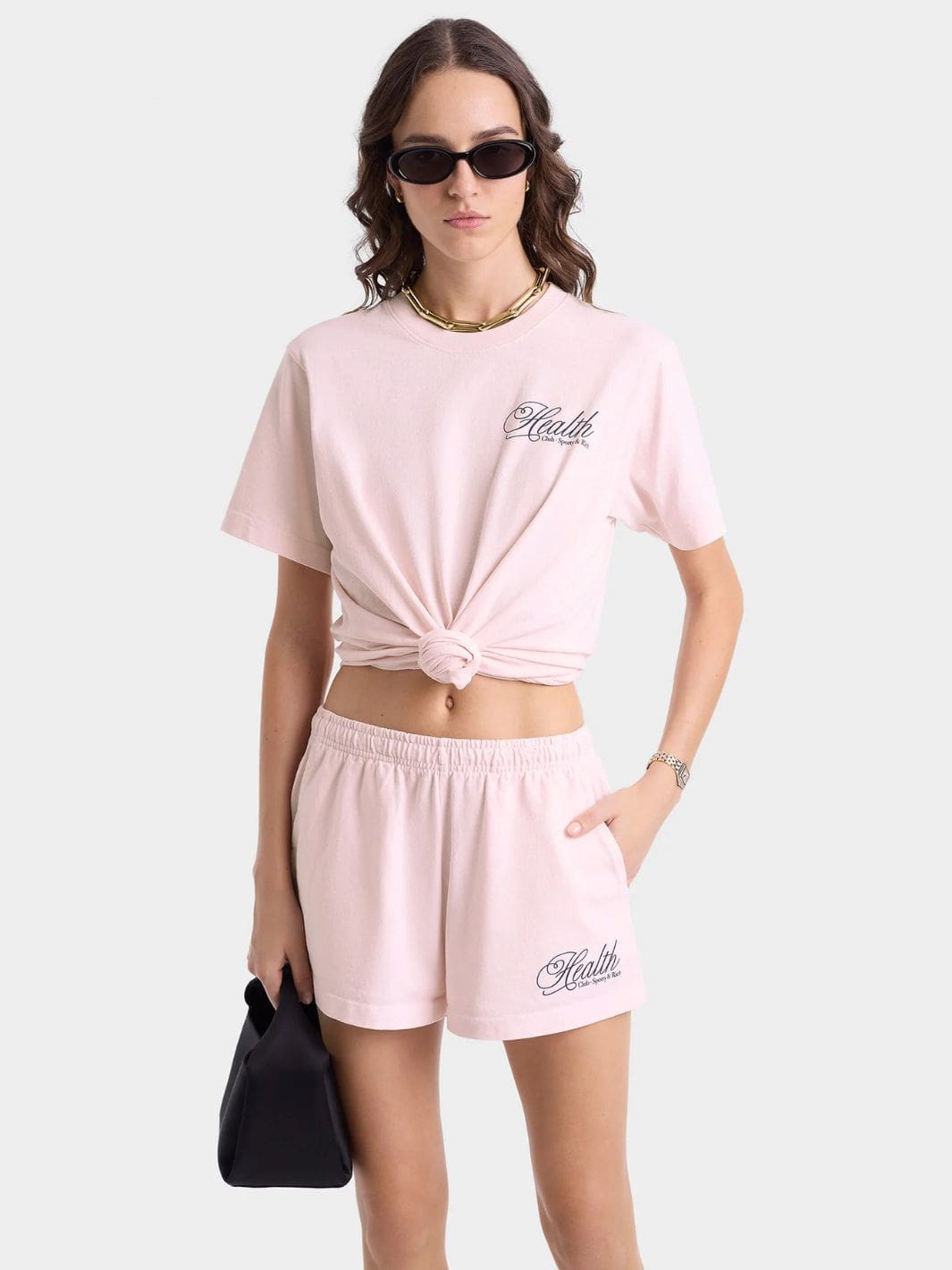 Sporty & Rich Shorts Shorts | Health Script Disco Short Pink