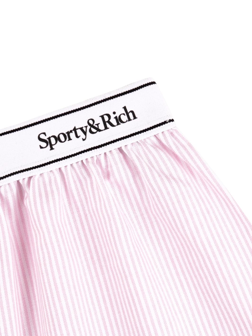 Sporty & Rich Shorts Shorts | Serif Logo Oxford Boxer Pink