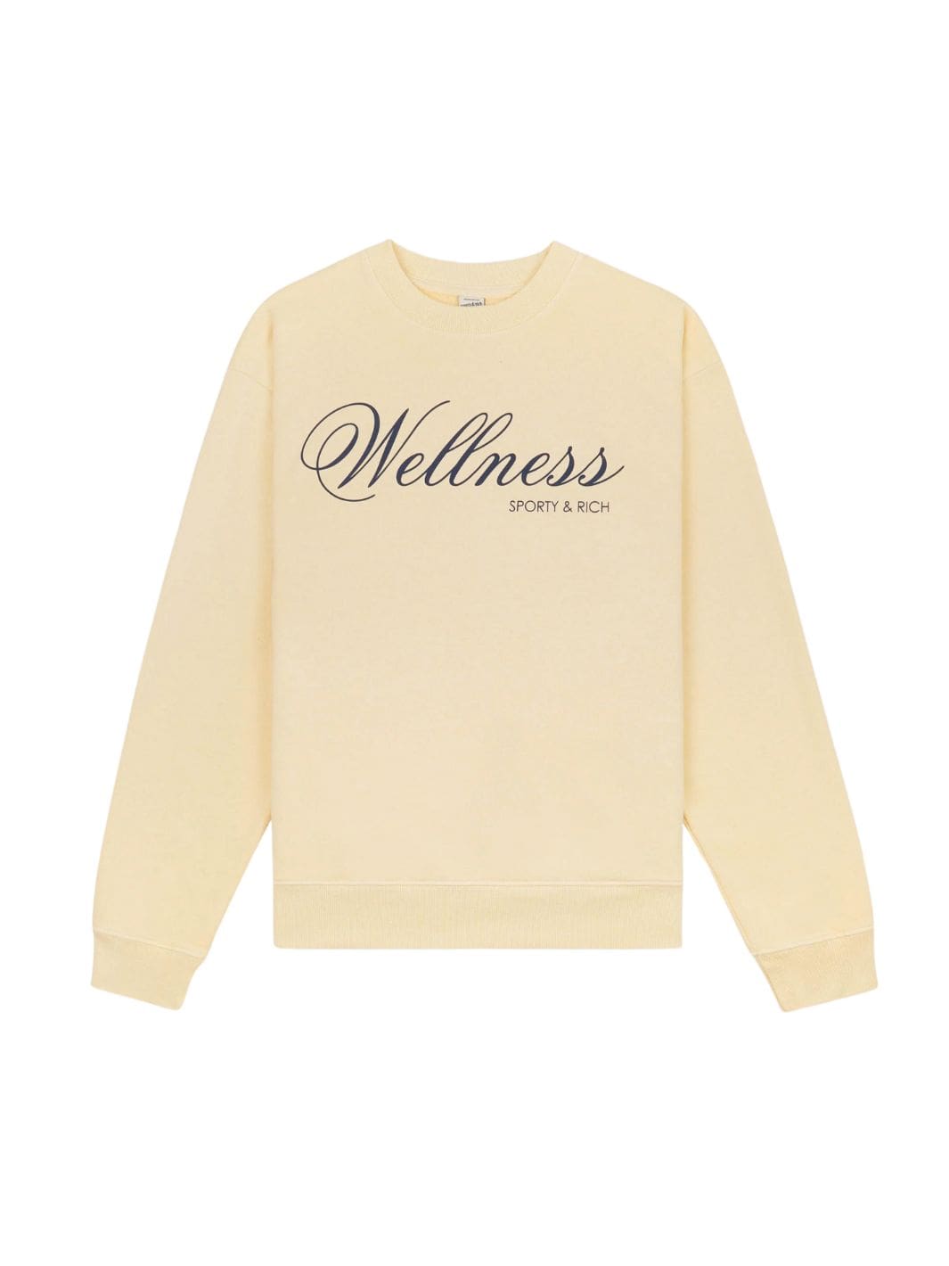 Sporty & Rich Sweaters Genser | Carlyle Crewneck Almond/Navy