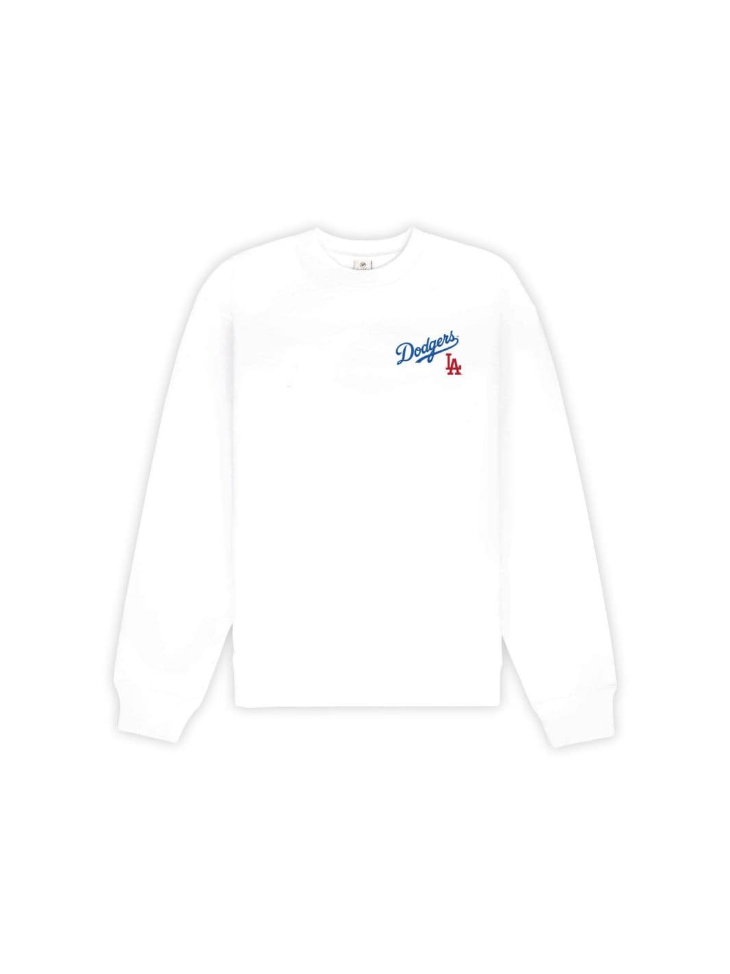 Sporty & Rich Sweaters Genser | Dodgers Serif Crewneck White/Team Blue