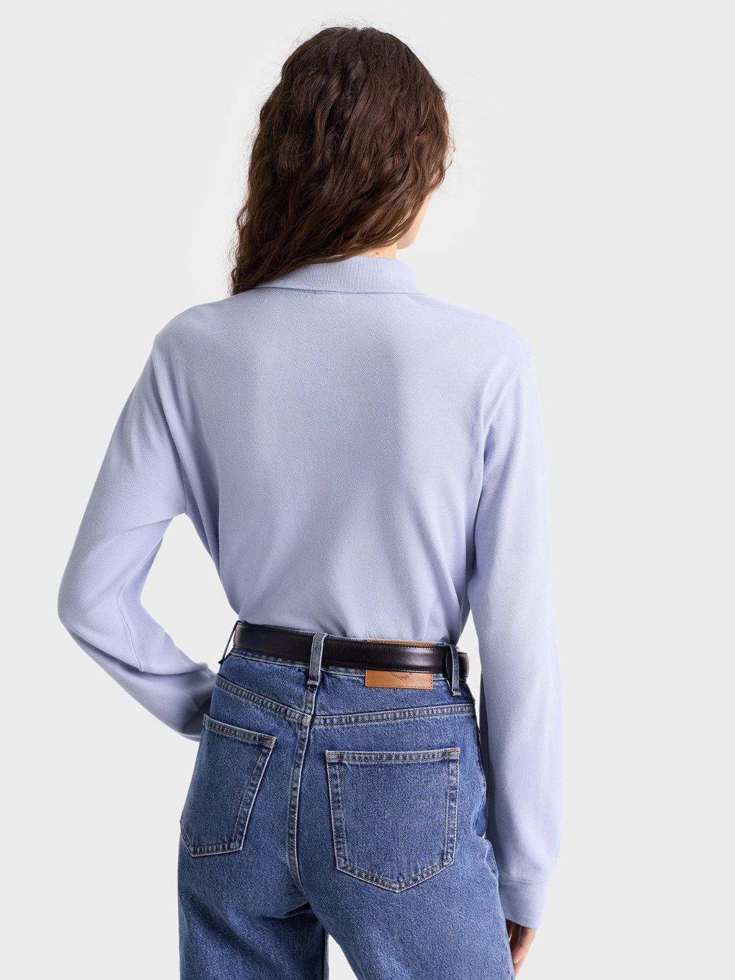 Sporty & Rich Sweaters Genser | RC Longsleeve Pique Polo Washed Hydrangea