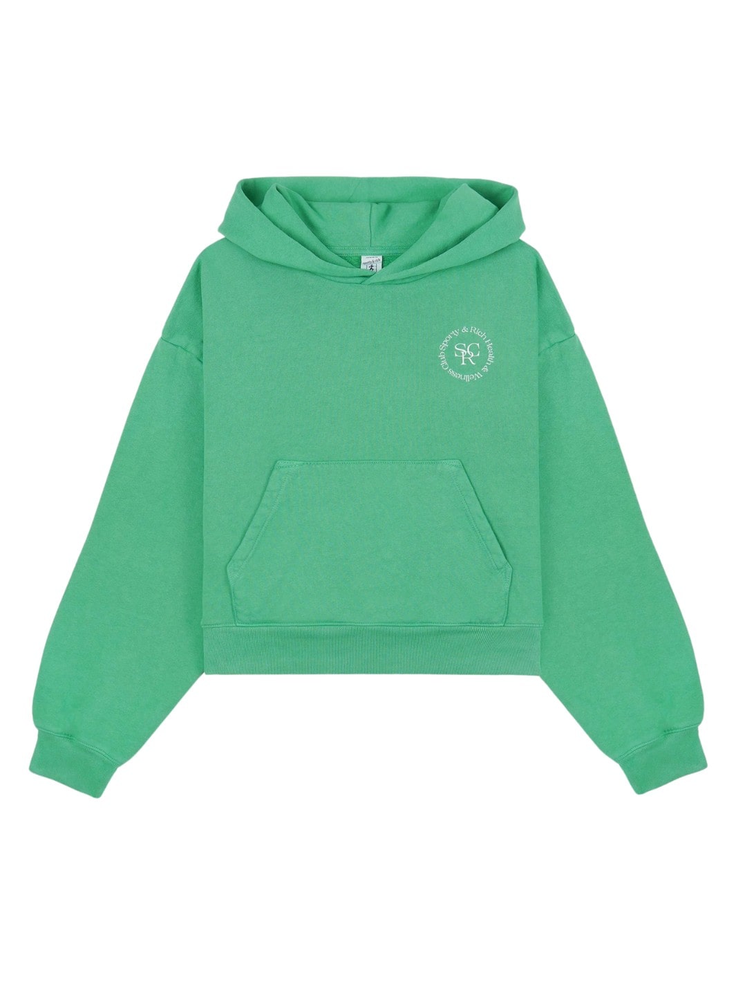 Sporty & Rich Sweaters Hettegenser | SRHWC Cropped Hoodie Verde/White