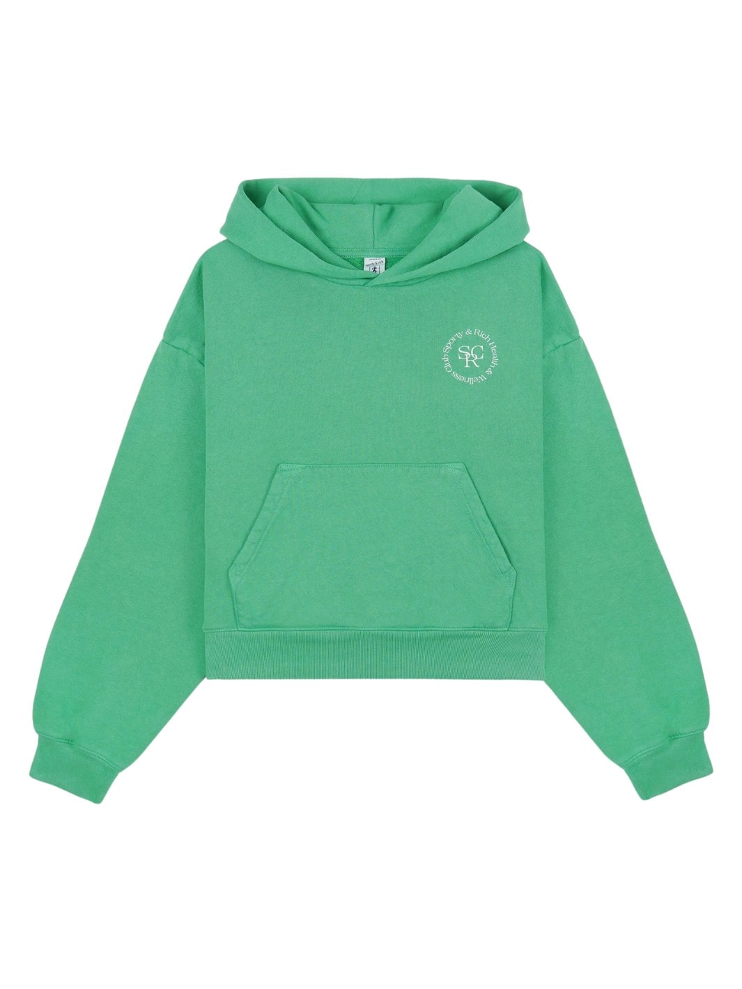 Sporty & Rich Sweaters Hettegenser | SRHWC Cropped Hoodie Verde/White