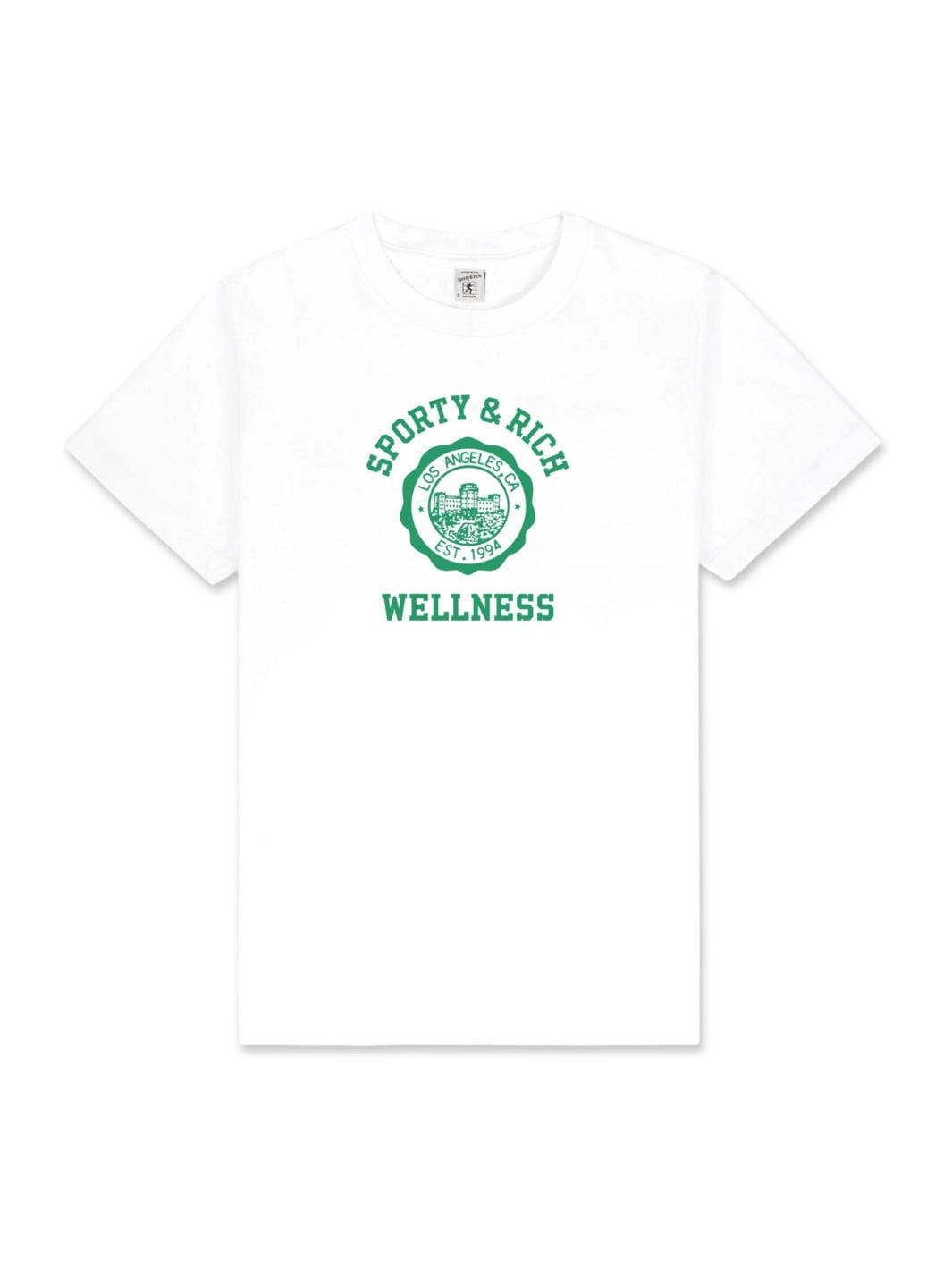 Sporty & Rich Tees & Longsleeves T-skjorte| Emblem T-Shirt White/Verde