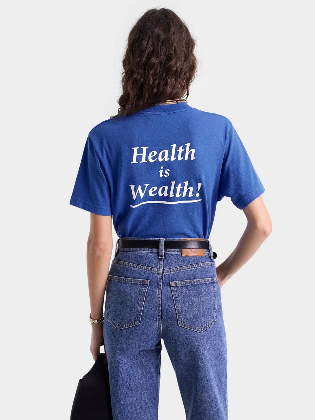 Sporty & Rich Tees & Longsleeves T-skjorte | Health Is Wealth T-Shirt Blue