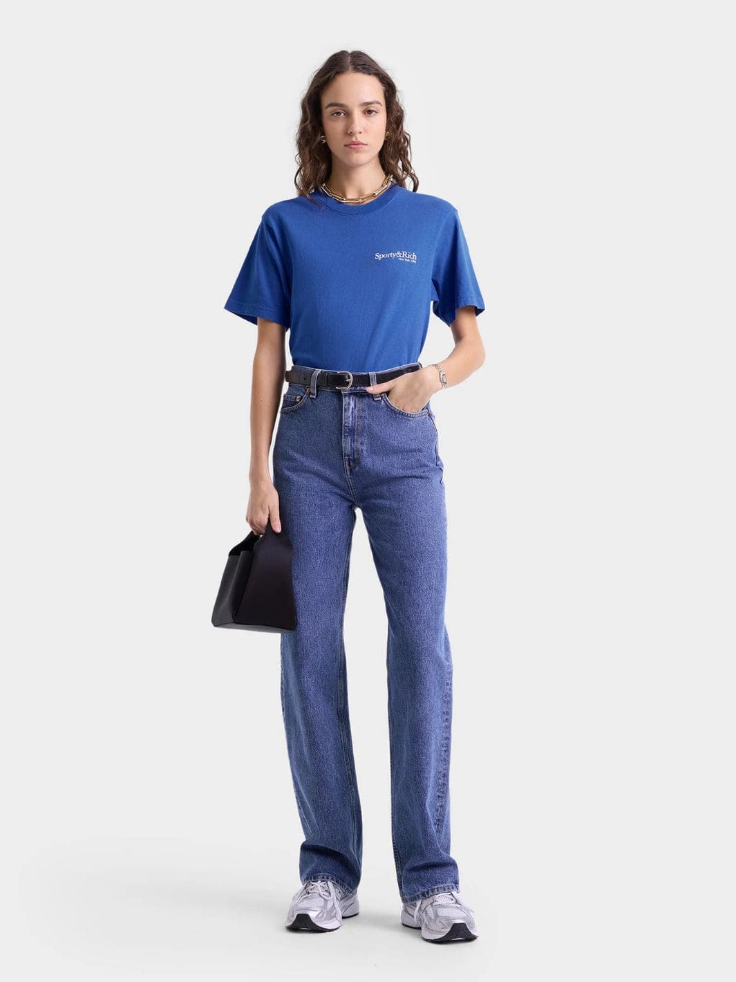 Sporty & Rich Tees & Longsleeves T-skjorte | Health Is Wealth T-Shirt Blue