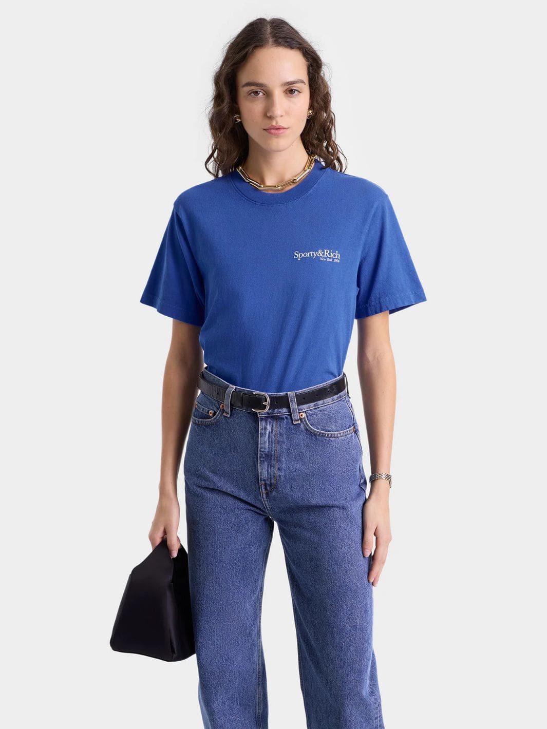 Sporty & Rich Tees & Longsleeves T-skjorte | Health Is Wealth T-Shirt Blue