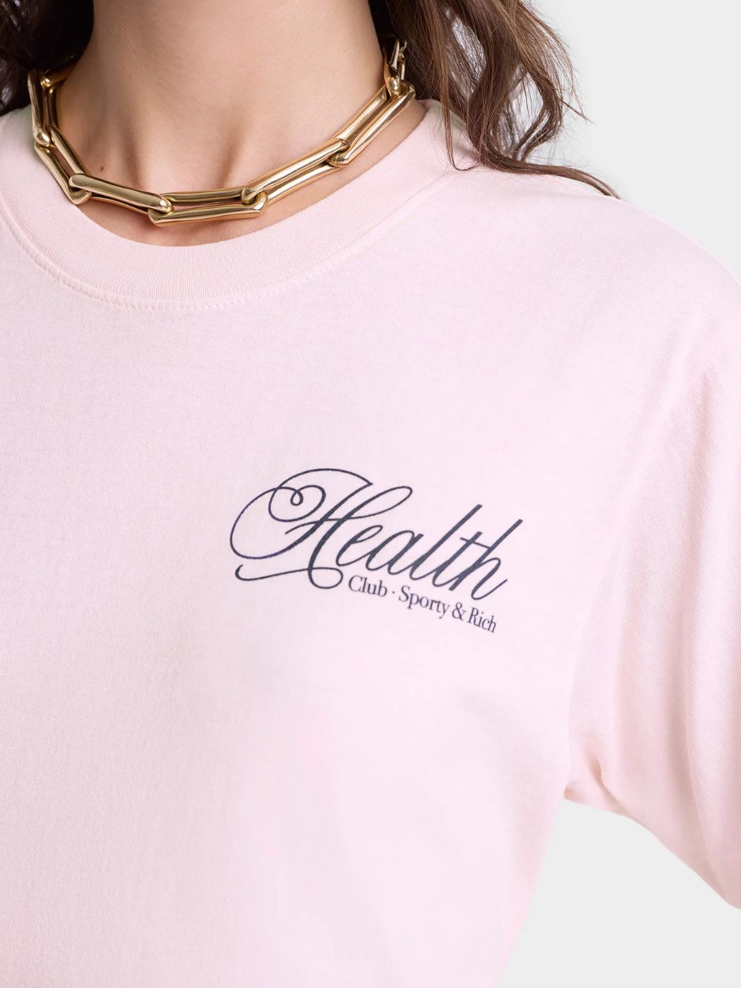Sporty & Rich Tees & Longsleeves T-Skjorte | Health Script T-Shirt Pink