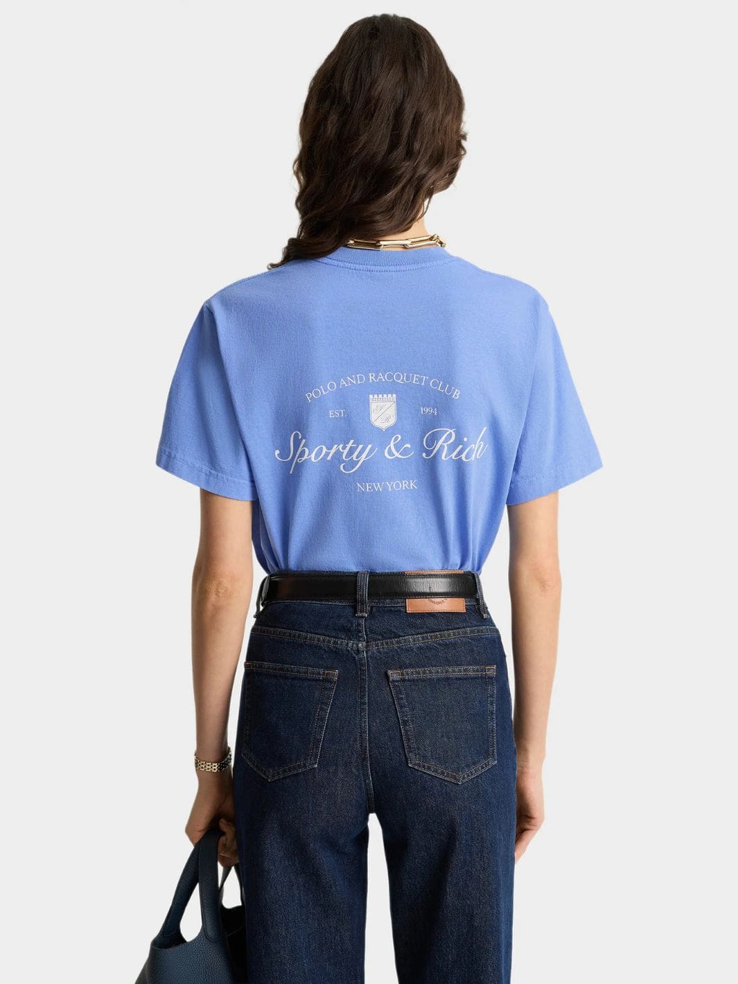 Sporty & Rich Tees & Longsleeves T-Skjorte | Syracuse T-Shirt Flax Blue