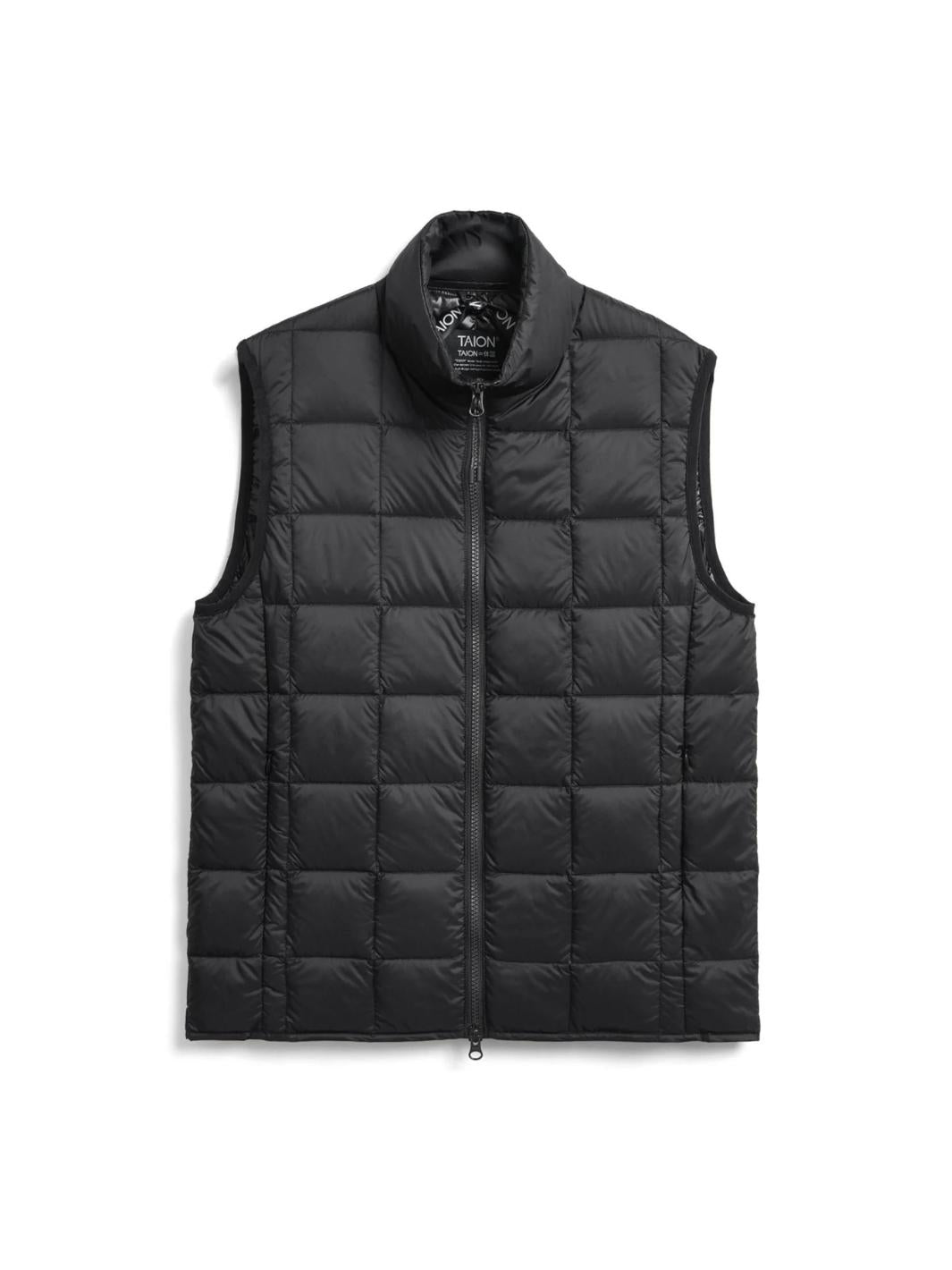 Taion Outerwear Dunvest | Hi-Neck Down Vest Black
