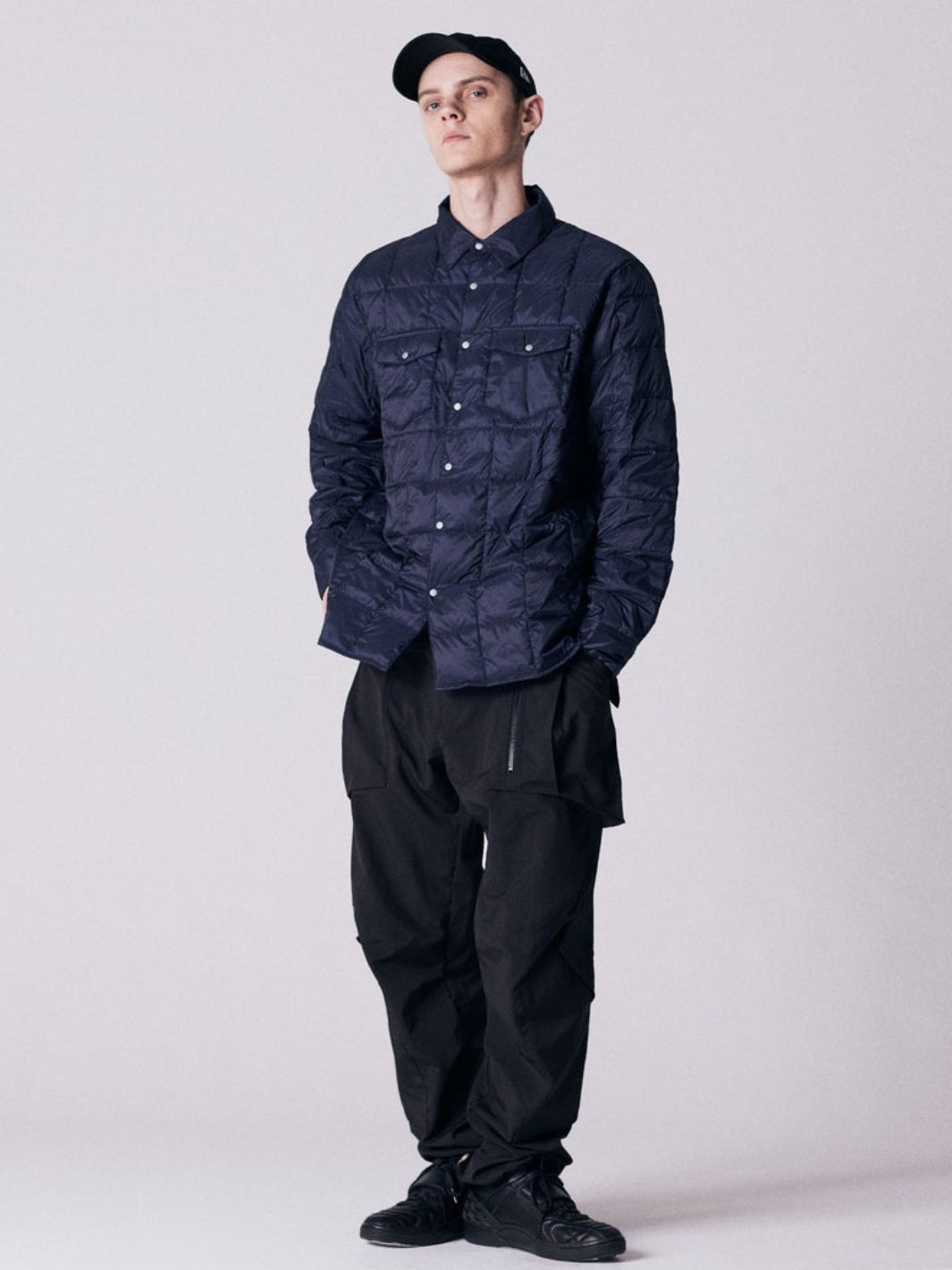 Taion Outerwear Jakke | W-Pocket Down Shirt Navy