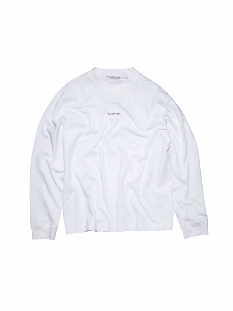 Acne Studios Tees & Longsleeves T-skjorte | Logo Long Sleeve Optic White