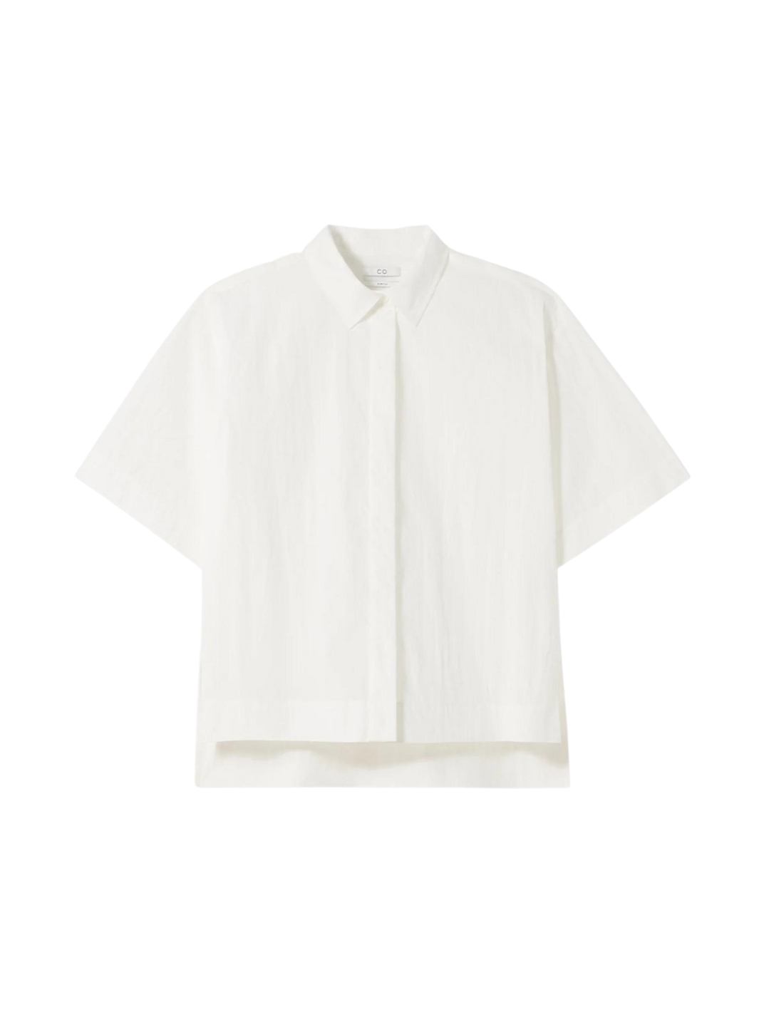 CO Collections Shirts Skjorte | SS Covered Placket Shirt White
