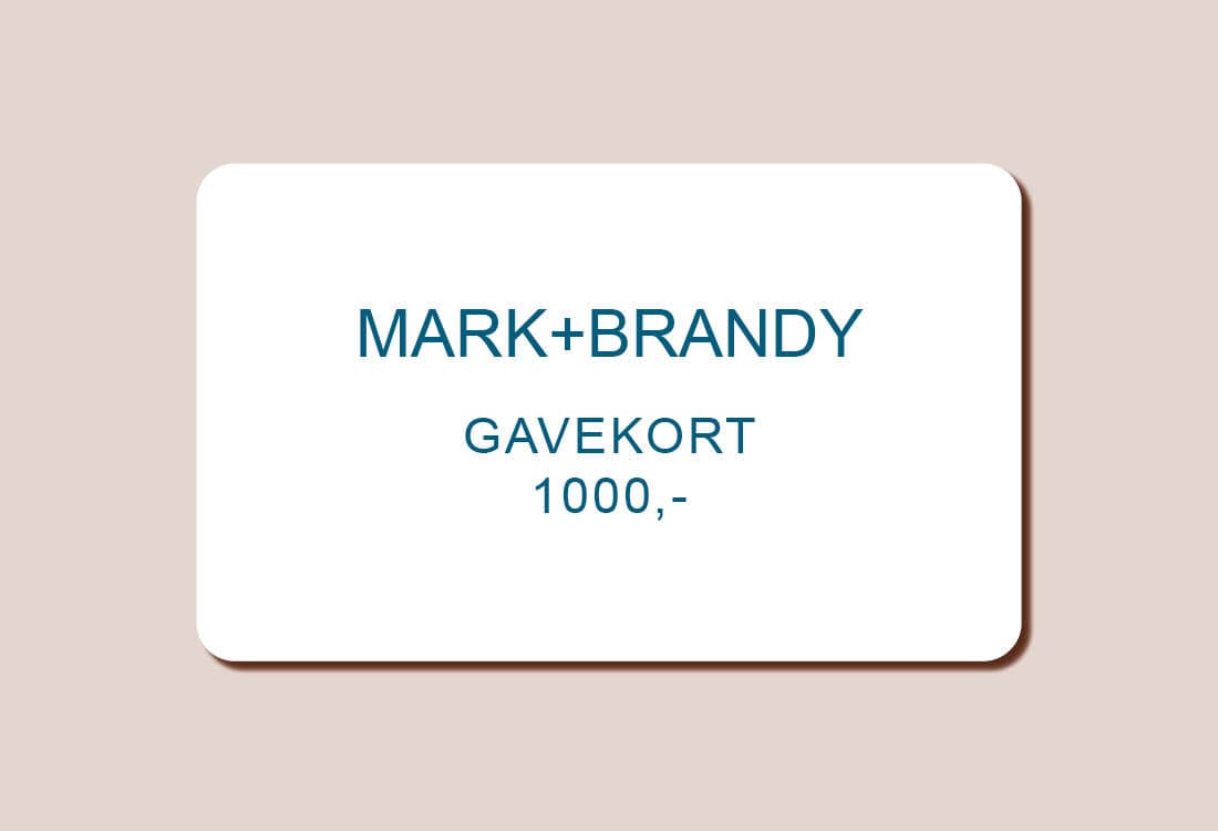 MARK+BRANDY Gift Cards NOK 1,000.00 Digitalt Gavekort