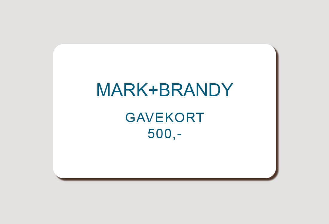 MARK+BRANDY Gift Cards NOK 500.00 Digitalt Gavekort