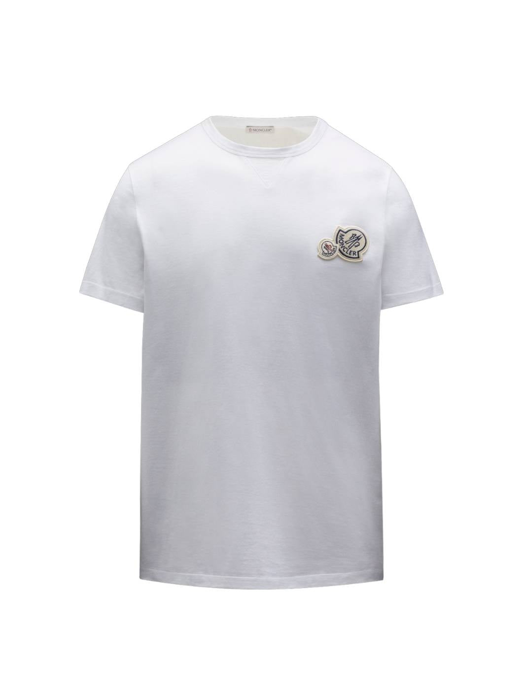 Moncler Tees & Longsleeves T-skjorte | Double Logo SS T-Shirt White