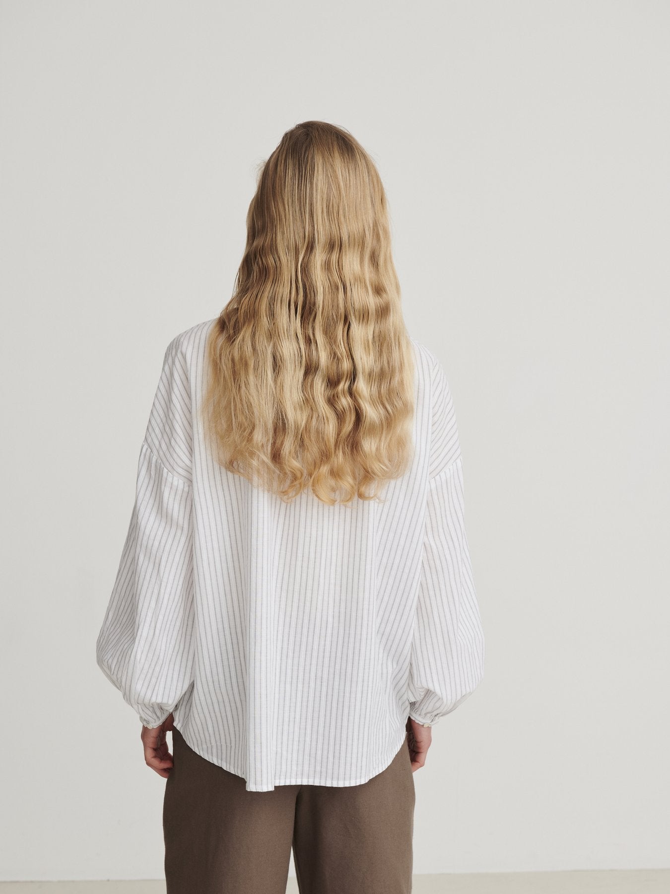 Skall Studio Shirts Bluse | Pisa Tunic Blouse White/Beige Check